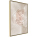 Poster Blossoming Scent - white line art of a flower on an abstract beige background 130819 additionalThumb 14