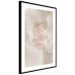 Poster Blossoming Scent - white line art of a flower on an abstract beige background 130819 additionalThumb 8