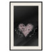 Wall Poster For a Friend - heart in a light composition of ornaments on a black background 131919 additionalThumb 19