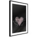 Wall Poster For a Friend - heart in a light composition of ornaments on a black background 131919 additionalThumb 8