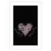 Wall Poster For a Friend - heart in a light composition of ornaments on a black background 131919 additionalThumb 25