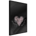 Wall Poster For a Friend - heart in a light composition of ornaments on a black background 131919 additionalThumb 13