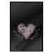 Wall Poster For a Friend - heart in a light composition of ornaments on a black background 131919 additionalThumb 18