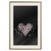 Wall Poster For a Friend - heart in a light composition of ornaments on a black background 131919 additionalThumb 20