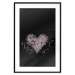 Wall Poster For a Friend - heart in a light composition of ornaments on a black background 131919 additionalThumb 17