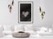Wall Poster For a Friend - heart in a light composition of ornaments on a black background 131919 additionalThumb 24