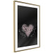 Wall Poster For a Friend - heart in a light composition of ornaments on a black background 131919 additionalThumb 9