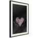 Wall Poster For a Friend - heart in a light composition of ornaments on a black background 131919 additionalThumb 2