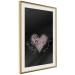 Wall Poster For a Friend - heart in a light composition of ornaments on a black background 131919 additionalThumb 3