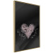 Wall Poster For a Friend - heart in a light composition of ornaments on a black background 131919 additionalThumb 14