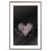 Wall Poster For a Friend - heart in a light composition of ornaments on a black background 131919 additionalThumb 16