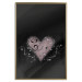 Wall Poster For a Friend - heart in a light composition of ornaments on a black background 131919 additionalThumb 21