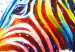 Canvas Zebra (1-piece) Wide - futuristic multi-colored animal 132019 additionalThumb 5