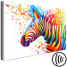 Canvas Zebra (1-piece) Wide - futuristic multi-colored animal 132019 additionalThumb 6