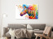 Canvas Zebra (1-piece) Wide - futuristic multi-colored animal 132019 additionalThumb 3