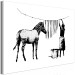 Canvas Art Print Banksy: Washing Zebra (1 Part) Wide 132419 additionalThumb 2