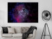 Canvas Art Print Lion on starry sky - modern abstraction in dark colours 134219 additionalThumb 3