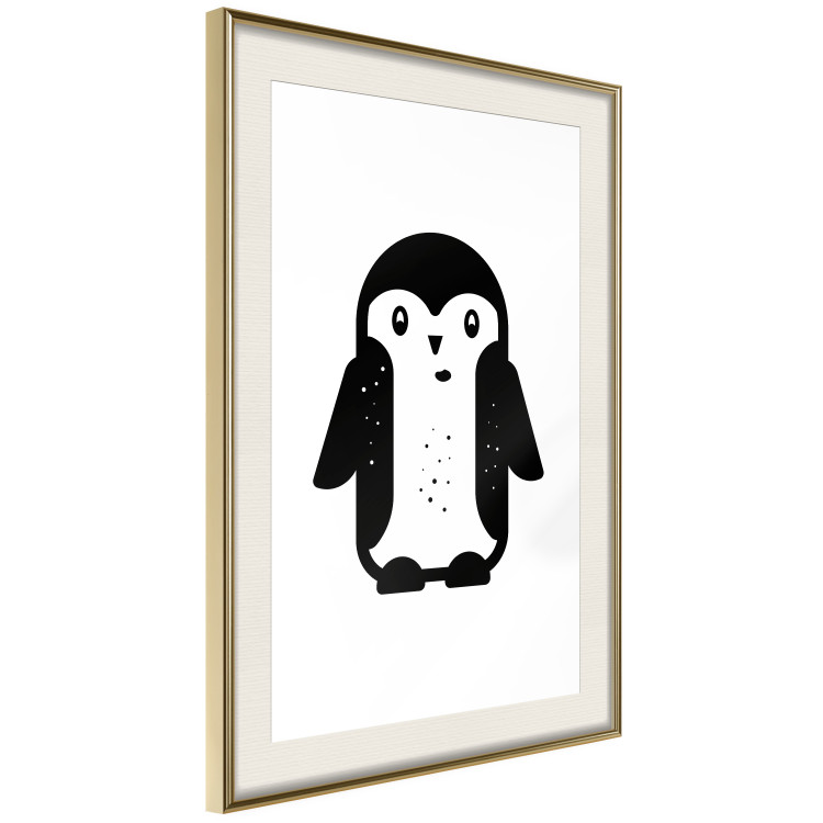Poster Funny Penguin - black and small penguin on a solid white background 135219 additionalImage 19