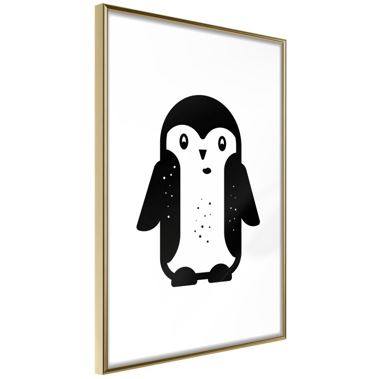 Poster Funny Penguin - black and small penguin on a solid white background 135219 additionalImage 21