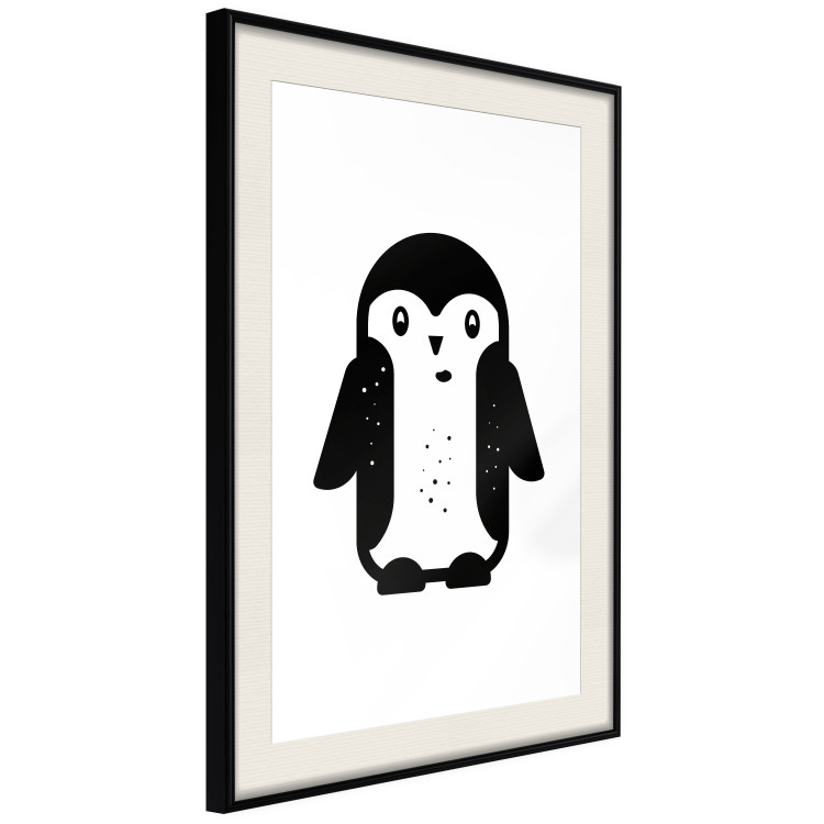 Poster Funny Penguin - black and small penguin on a solid white background 135219 additionalImage 15