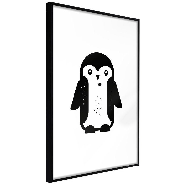 Poster Funny Penguin - black and small penguin on a solid white background 135219 additionalImage 16