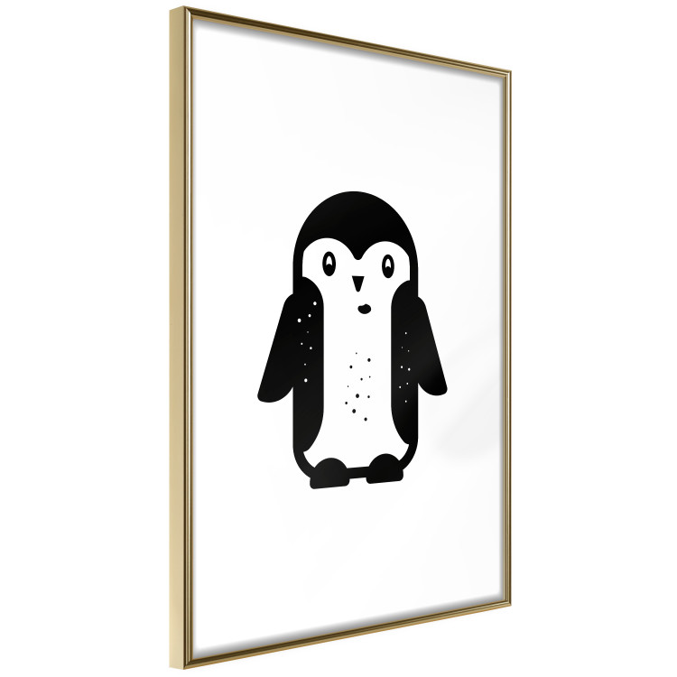 Poster Funny Penguin - black and small penguin on a solid white background 135219 additionalImage 20