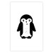 Poster Funny Penguin - black and small penguin on a solid white background 135219 additionalThumb 8