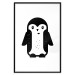 Poster Funny Penguin - black and small penguin on a solid white background 135219 additionalThumb 9