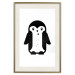 Poster Funny Penguin - black and small penguin on a solid white background 135219 additionalThumb 2