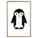 Poster Funny Penguin - black and small penguin on a solid white background 135219 additionalThumb 10