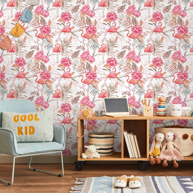 Modern Wallpaper Flock of Flamingos 135519 additionalImage 8