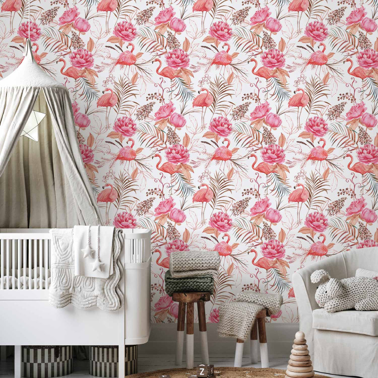 Modern Wallpaper Flock of Flamingos 135519 additionalImage 5