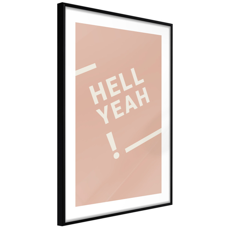 Poster Hell Yeah! - white English texts on a light pastel background 135619 additionalImage 17