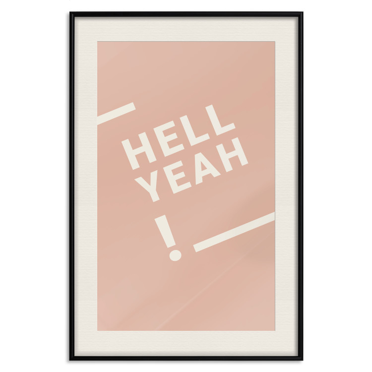 Poster Hell Yeah! - white English texts on a light pastel background 135619 additionalImage 4