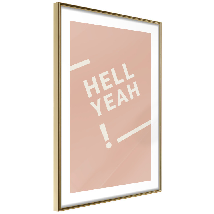 Poster Hell Yeah! - white English texts on a light pastel background 135619 additionalImage 15