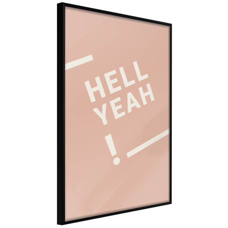 Poster Hell Yeah! - white English texts on a light pastel background 135619 additionalImage 18