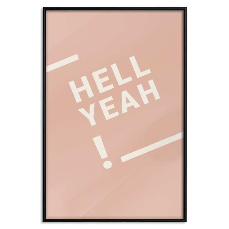 Poster Hell Yeah! - white English texts on a light pastel background 135619 additionalImage 5