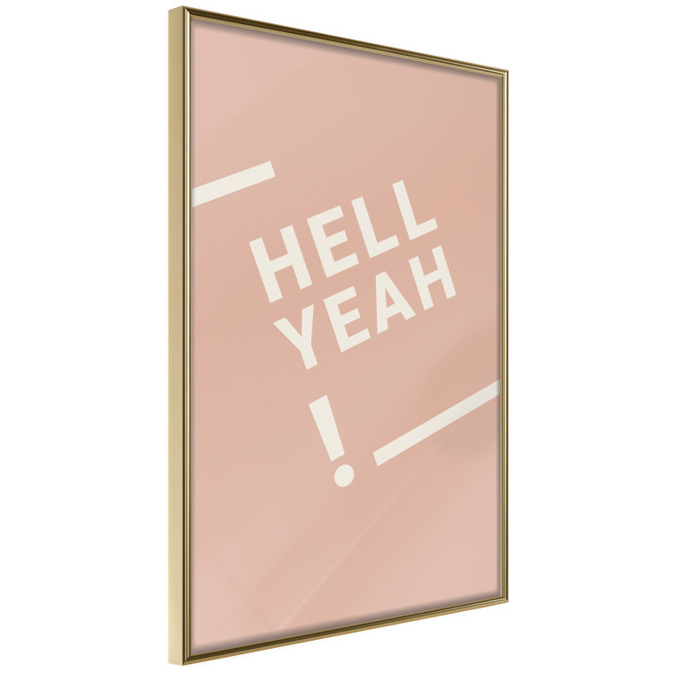 Poster Hell Yeah! - white English texts on a light pastel background 135619 additionalImage 23
