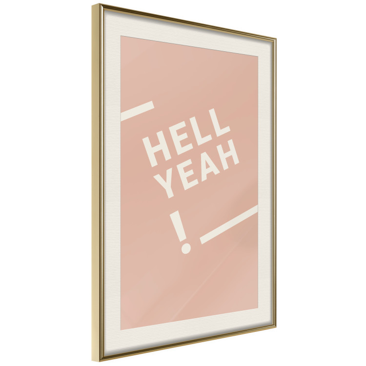 Poster Hell Yeah! - white English texts on a light pastel background 135619 additionalImage 20