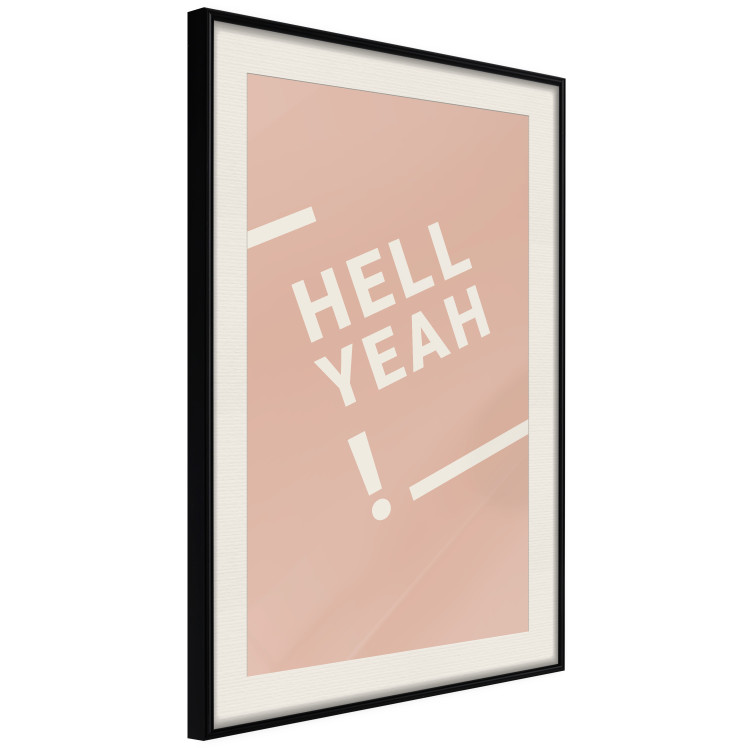 Poster Hell Yeah! - white English texts on a light pastel background 135619 additionalImage 21