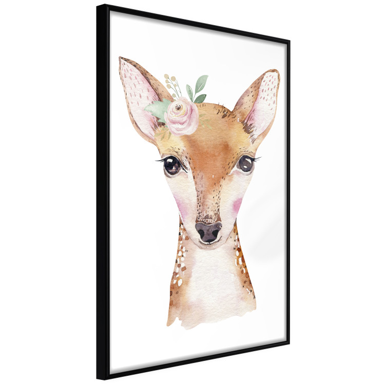 Poster Little Deer - funny portrait of an animal on a white contrasting background 135719 additionalImage 18