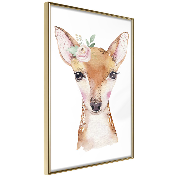 Poster Little Deer - funny portrait of an animal on a white contrasting background 135719 additionalImage 13