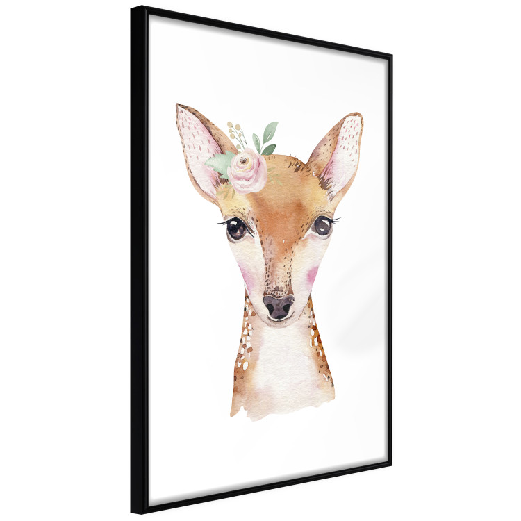 Poster Little Deer - funny portrait of an animal on a white contrasting background 135719 additionalImage 12