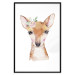 Poster Little Deer - funny portrait of an animal on a white contrasting background 135719 additionalThumb 16
