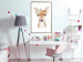 Poster Little Deer - funny portrait of an animal on a white contrasting background 135719 additionalThumb 5