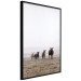 Wall Poster Friends in the Morning - landscape of a field with animals against fog 137919 additionalThumb 16