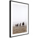 Wall Poster Friends in the Morning - landscape of a field with animals against fog 137919 additionalThumb 14