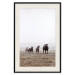 Wall Poster Friends in the Morning - landscape of a field with animals against fog 137919 additionalThumb 3