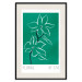 Wall Poster Floral Sketch - English texts and white flowers on a green background 142319 additionalThumb 27