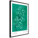 Wall Poster Floral Sketch - English texts and white flowers on a green background 142319 additionalThumb 15